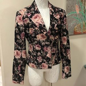 Floral lace blazer